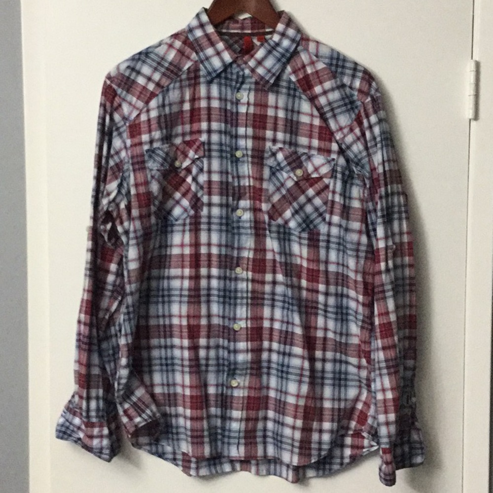 Saks Fifth Avenue Plaid Shirt. Large